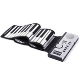 61-key Hand-rolled Piano With Horn, Children's Enlightenment Beginner Silicone Electronic Piano, Adult Piano