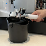 2pcs Set Coffee Knock Box Shock-Absorbent Espresso Box For Barista Coffee Grind Anti-slip Espresso Dump Bin Grind Waste Bin