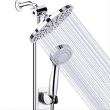 1set Shower Head With Handheld Combo Set, 15.24 Cm High Pressure Rainfall Showerhead With Hand Held 152.4 Cm Hose For Bath, Adjustable Swivel Shower Head Spray, Anti-leak Nozzles, Universal Fit, Bathroom Accessories