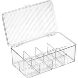 1pc Stackable Plastic Tea Bag Organizer - Storage Bin Box For Kitchen Cabinets, Countertops, Pantry