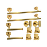 10pcs/set Punch Installation Towel Rod, Stainless Steel Bath Hardware Set, Bathroom Towel Hanging Rod, Toilet Tissue Holder Rod, Bathroom Towel Clothes Hook, Bathroom Accessories