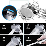 1pc Handheld Shower Head, High Pressure Handheld Shower Head With 152.4 Cm Stainless Steel Hose And Adjustable Holder, 360 Degree Rotating Adjustable High Pressure Water Saving Showerhead With On/Off Switch, 3 Spray Modes RV Bathroom Shower Set