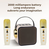 Karaoke Machine For Kids Adults With Mini Microphone Set Portable BT Speaker With Wireless Mic For Home Party Birthday