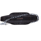 1pc Fitness Belt, Weight Lifting Waist Band, Sports Accessories, Durable Cloth Belt + Iron Chain