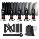 11pcs/set Non-slip Tension Rope Set With Handle, For Physical Therapy, Strength Training