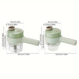 1set, Handheld Electric Vegetable Cutter Set, Portable Wireless Food Chopper, Garlic Chili Onion Celery Ginger