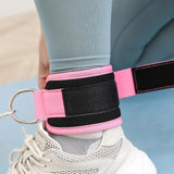 1 Set Fitness Ankle Straps, Adjustable D-Ring Foot Support Cuffs, Gym Leg Strength Workouts Pulley With Buckle
