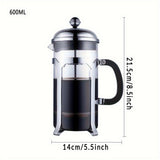 1pc, Coffee Maker French Press Filter Tea Brewer Coffeeware Teaware Simple Pressure Glass Pot