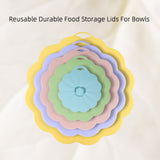 5pcs, Lid, Reusable Durable Food Storage Lids For Bowls, Silicone Lid Cover, Dishwasher And Refrigerator Safe Storage