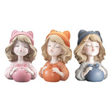 Little Bear Girl Saving Jar Statue - A Charming Children's Birthday Gift