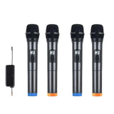 4 channel wireless microphone Karaoke Mic Fixed Frequency with Rechargeable Receiver Battery For Home Party Speaker Performance