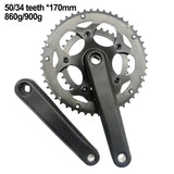 Double Chainwheel Set Road Bikes 34/50T Cranet 170mm Arm Length Durable And Lightweight For Superior Performance
