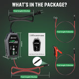 6V 12V 3000mA Eu Plug Smart Battery Automatic for Trickle Lithium LiFePO4 Lead-Acid Batteries Car Motorcycle Charger