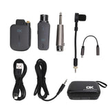 Wireless Saxophone Microphone System Rechargeable Transmitter Receiver and Adapter Set for Wind Instruments