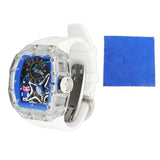 Hollow Tourbillon Automatic Mechanical Watch Whale Pattern Dial Waterproof Skeleton Tourbillon Wristwatch for Men