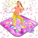 Dance Mat Toys Birthday Gifts, Musical Dance Mat Dance Pad With LED Lights, 6 Game Modes, Built-in Music