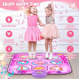 Dance Mat Toys Birthday Gifts, Musical Dance Mat Dance Pad With LED Lights, 6 Game Modes, Built-in Music