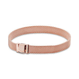 Rectangular Chain Link Mesh Chain Bracelet