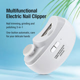 2 In 1 Electric Nail Clippers With Lights Automatic Anicure Trimmer For Baby Finger Toe Scissors Pedicure Thick Nails Cutter