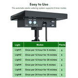 Solar Auto System Automatic Drip Irrigation Kit Self Watering Device with Timer for Plants in Patio Balcony Green House
