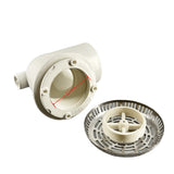 90mm Stainless Ring Shape Cover PVC Body Massage Bathtub Suction Drainer Hot Tub Backwater Drain