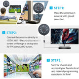 Circular Clock HDTVantenna Indoor Digital TV-Antenna High Definition TV Antenna
