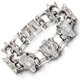 Fashion Titanium Steel Lion Head Bracelet