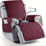 Waterproof armchair with sliding elastic band closure, Hine Wasable polyester PET - family friendly furniture protector