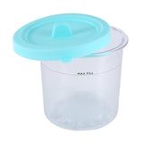 4 Pack For NINJA Ice Cream Pint Cups NC299AMZ NC300S Series Ice Cream Maker Replacement Parts Storage Jars With Airtight Lids