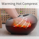 Soft Smart Electric Foot Massager with Vibrator - Infrared Heating Therapy, Shiatsu Massage, and Air Pressure for Fatigue Relief.