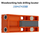 1 PCS 2 Hole Woodworking Angled Hole Drill 2 Hole Woodworking Locator With Drill Hole Bit Guide Tool