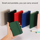 6a Ink-proof Paper Elegant A6 Pocket Notebook with Faux Leather Hardcover 200 Pages of for Students