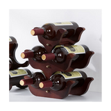 Wood Wine Holder Stand Beer Champagne Storage Shelf Household Bar Display Rack for Whiskey European Home Decor Retro