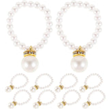 10pcs Diy Accessories Trendy Artificial Pearl Chain Charms For Mini Ducks Dolls Doll-dress Up Small Fake Pearl Beads Necklace Charm Doll Costume Acces