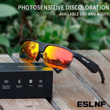 ESLNF Smart Bluetooth for Driving Wireless Calls Music Polarized Sunglasses Outdoor Sports Cycg Glasses