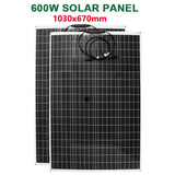 600W/300W Solar Panel Kit - 18V PET Flexible Solar Cell Power Battery Charger for Outdoor Camping, Motorhome, Car, RV, Boat, Yacht.