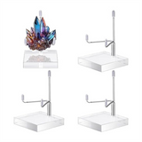 4 Pcs Adjustable Metal Arm Stand with Base Rock Display Holder Acrylic Easel Sier