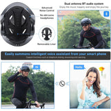 Smart for Adults 1080P 60Fps Sports Camera Bluetooth Bicycle Helmet with Turn Signal Tail Lights Flashing Riding Recorder