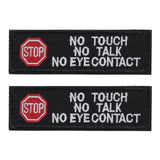 2pcs Embroidered Service Dog Patches No Touch No Talk No Eye Contact Patches Dog Identification Patches For Dogs Do Not Pet Patches Pet Harnesses