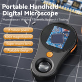 2inch Handheld Digital 1080P 500X Video Coin Microscope with Magnifying Glass 8 LEDs for Electronics Coins Repairs