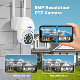Hiseeu WHD305 5MP Wireless Smart WiFi Camera 5X Digital Zoom IP66 Waterproof Color Night Vision Two-Way Talk Motion Detection