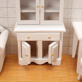 1/12 Dollhouse Miniature Furniture Multifunction Wood Cabinet Bookcase Model