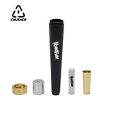 CRUSHER Metal Cone Herb Pipe with 5MM Activated Carbon Filter Removable Dry Burning Tobacco Pipes Smoking Accessories