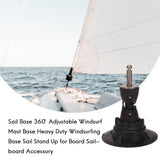 360° Adjustable Windsurf Mast Heavy Duty Windsurfing Base Sail Stand Up for Board Sailboard Accessory