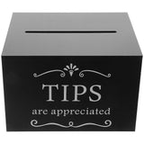 Acrylic Tip Collection Box With Lock Money Storage Container Suggestion Box Raffle Cash Box For Bartender Bars Restaurants