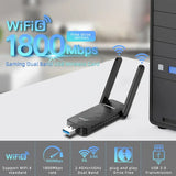 1800Mbps Adaptador Wifi 6 Usb Adapter 5G& 2.4G High Speed Network Cards Para PC Rede Wifi6 Wireless Tarjeta De Red for Win10 11