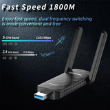 1800Mbps Adaptador Wifi 6 Usb Adapter 5G& 2.4G High Speed Network Cards Para PC Rede Wifi6 Wireless Tarjeta De Red for Win10 11