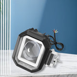 40W Motorcycle Spotlight 12-80V Auxiliary Headlight White Yellow LED Fog Lights Waterproof Mini Projector Driving Light