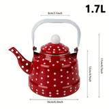 1Pc Enamel Tea Kettle Stainless Steel Teapot Stovetop Tea Kettle Coffee Pot Coffee Kettle Lovely Enamel Teapot For Loose Leaf Tea