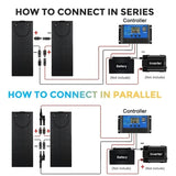 200W 100W Flexible Panel Kit 18V Cell 10A-100A Controller for Mobile Phone Car RV Camping Solar Plate Charger